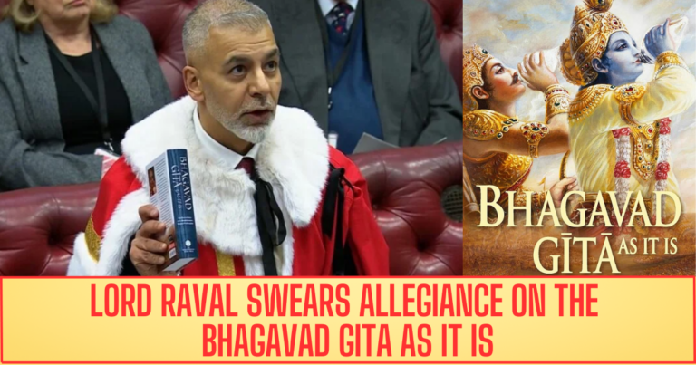 Lord Raval Swears Allegiance on the Bhagavad Gita As It Is